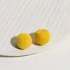 16mm Terciopelo Colorido de Principios de Invierno con Flocado Redondas Bolas de Panal Adornos Semi-Redondos Parches Accesorios para Aretes DIY Accesorios para Pasadores de Cabello
