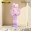 Ventilador Portátil Pequeno Transfronteiriço Desenho Animado USB Mini Portátil para Desktop Base Cordão Ventilador Presente para Estudante Venda por Atacado