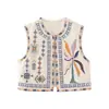 Ins estilo europeo y americano transfronterizo 2026 nueva moda elegante para mujer al por mayor para ir al trabajo cuello redondo holgado chaleco top bordado