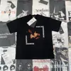 Erd Melancólico Rico Segunda Generación Estampado de Letras Viejo Holgado Retro Vintage Camiseta de Manga Corta para Hombre y Mujer Tendencia Verano
