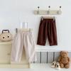 Pantalones de Ropa Infantil Estilo Coreano Ins Primavera y Otoño Nuevo Pana Casual Combinable para Niños y Niñas
