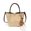 Bolso tote de tela cepillada transfronterizo para mujer, nuevo modelo 2026, bolso de hombro o axila de nicho vintage de alta calidad