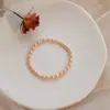 Pulseira de Miçangas de Painço de Pérola de Água Doce Natural com Fio Elástico, Não Desbota, Presente de Estilo Fada de Nicho para Meninas, Vibes Jovens