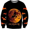 2023 Europeu e Americano Código Europeu Impressão 3D Casual Masculino Moletom Moletom Impressão de Halloween Comércio Exterior Amazon