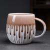 Caneca de cerâmica transfronteiriça de 600ml com grande capacidade, copo para beber, xícara de café da manhã de alta cor e valor, xícara de café em forno de grés