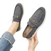 Zapatos Casuales Golden Step para Mujer, Nuevos de Primavera y Otoño, Estilo Británico Perezoso Slip-on con Hebilla Metálica, Planos Cómodos, Tipo Frijol