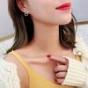 Exquisitos Aretes de Aro con Pedrería 2025 Nuevos Trendy Coreanos Elegantes Populares de Alta Gama Aretes Franceses para Mujer