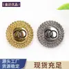 Anillo Doble Cosido a Mano Lana Metálica Abrigo Chaqueta Traje Botones Formales Botones Oro Accesorios de Ropa
