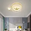 Lámpara Creativa para Habitación Infantil Niña Niño Corona Lámpara de Techo para Dormitorio Moda Escandinava Habitación Lámpara de Techo LED de Dibujos Animados