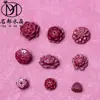 Marca Famosa Cristal Roxo Ouro Areia Cinábrio Lótus Esculpido Nuvem de Trás Contas Espaçadoras Pingente Joia Pingente de Contas Soltas Acessório