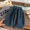 Jeans con forro polar para niños, pantalones casuales unisex para bebé, color liso, con forro polar, con bolsillos grandes, corte holgado, estilo retro, adecuados para otoño e invierno