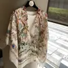 Lenço de Castanha Estilo Old Money para Mulheres, Primavera, Outono, Inverno, Versátil como Lenço de Cabeça, Cachecol, Lenço Estilo Étnico, Cardigã, Xale