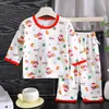Pijamas y Conjuntos de Ropa para el Hogar para Niños, Algodón Puro, Nuevos Modelos de Verano, Ropa de Aire Acondicionado para Niños, Ropa para Niñas, Ropa de Verano para Niños al por Mayor
