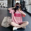 Ropa de Yoga Nueva de Secado Rápido para Verano Camiseta Deportiva para Mujer Aspecto Adelgazante Longitud Media Talla Grande mm Gorditos Ropa de Fitness de Manga Corta para Correr