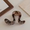 11cm Calidad Alto Brillo Color Carey Leopardo Acrílico Pinza Grande Elegante Francés Pinza Tiburón Pinza para el Cabello para Mujeres