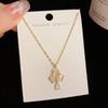 Collar de perlas estilo Ins para mujer, diseño de nicho que combina con todo, cadena de clavícula de lujo de alta gama, colgante de amor, joyería al por mayor