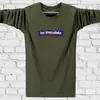 Camiseta de Manga Larga para Hombre de Otoño de Edad Media Cuello Redondo Holgada Talla Extra Grande Ropa de Otoño Camisa Básica para Hombres Gordos