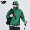 JEEP SPIRIT Jaqueta Corta-vento Impermeável com Capuz Jeep Masculina Feminina Casal Roupa Externa Softshell Jaqueta de Montanhismo Personalizada