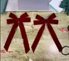 Presilhas de cabelo com laço de fita de veludo dourada de Natal transfronteiriças para crianças, presilhas pequenas simples, atacado para bancas de venda de acessórios de cabelo e headwear
