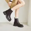 Botines Chelsea con Aumento de 4 cm para Mujer 2026 Otoño/Invierno Nuevo Estilo Suela Gruesa Tacón Grueso Estilo Británico Versátiles Adelgazantes Botas Martin