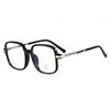 M3097 gafas cuadradas de montura grande con luz anti-azul TR90 montura ligera y moderna gafas lisas para estudiantes se pueden equipar con montura para miopía