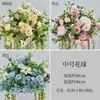 Cerimônia de Entrega de Carro Vitrine Decoração de Casamento Colunas de Flores Enfeites de Flores Flores Artificiais Loja 4S Bem-vindo Placa de PVC Coluna de Papel Decoração