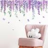 MS8507 Novo Adesivo de Parede de Fundo com Borboletas e Glicínias para Sala de Estar, Quarto, Decoração de Casa, Adesivos de Parede Autoadesivos Lote