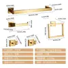 Juego Personalizado de Almacenamiento para Baño de Cinco Piezas, Barra para Toallas de Acero Inoxidable, Portarrollos de Papel Higiénico, Ganchos para Clavar, Juego de Accesorios para Baño