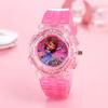 Stock Listo Reloj Luminoso Infantil Princesa Su Princesa Aisha Luz de Colores Intermitente Reloj de Regalo para Niña