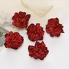 Flor Artificial Borde de Lata Peonía Tela de Seda Cabeza de Flor Falsa Flor de Cabeza Hecha a Mano DIY Ramillete Accesorios para el Cabello Pasador Flor Decoración para el Hogar Boda
