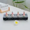 Botella de Perfume, Recipiente para Aceites Esenciales, Cuenco para Aceites Esenciales, Botella de Aceite Esencial con Forma de Hoja, Bandeja de Madera, Herramientas de Masaje para Spa, para Uso en Salones de Belleza
