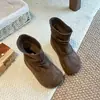 Botas para Niñas 2026 Otoño Nuevo Estilo Moda Infantil Chic Botas Birken Niña Botas de Cuero Retro Británico Niños Medianos y Grandes