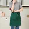 Delantal de medio cuerpo estilo japonés para hombres y mujeres, adecuado para baristas y trabajadores de tiendas de té de leche, transpirable, con función para secar las manos, delantal corto, hecho a medida