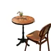 Mesa y Silla de Café Celebridad de Internet Comercial Retro Americano Panadería Repostería Mesa Tienda de Postres Mesa Catering Restaurante Silla de Comedor Madera Maciza Personalización