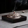 Quemador de incienso de ébano para el hogar interior quemador de sándalo plato de madera grande incienso nube auspiciosa estufa de agarwood decoración creativa para ceremonia del té