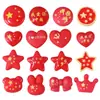 Día Nacional Bandera Roja de Cinco Estrellas Accesorios de Resina DIY Cintas para el Cabello Pinzas para el Cabello Adornos Parches Broches Materiales Hechos a Mano