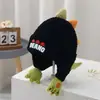 Gorro cálido y cortavientos de otoño e invierno, diseño lindo y adorable de pingüino de lana tejido, gorro para niños que protege los oídos