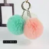 Colgante de pompón de pelo de conejo sintético multicolor para bolsa de regalo DIY, llavero, accesorios de joyería para bolso, venta al por mayor de joyería