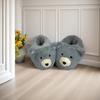 Fornecimento direto da fábrica chinelo de pelúcia de ursinho de pelúcia de desenho animado para interior animal quente para casa fofo chinelo de urso branco transfronteiriço