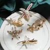 Acessórios de Cabelo com Tema Oceânico com Pérolas, Metal e Strass, Presilhas Laterais para Franja, Presilhas Tipo Bico de Pato Estrela do Mar Estilo Coreano, Itens de Venda Quente Transfronteiriços