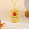 Popular collar de calabaza de esmalte en Xiaohongshu, cadena para la clavícula de estilo chino retro de lujo ligero para mujer, regalo de alta gama para el Festival Qixi
