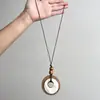 Colar pingente estilo étnico boêmio, corrente longa para suéter estilo novo chinês vintage, joias de design nicho atacado