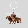 Llavero de Acrílico de Cachorro de Dibujos Animados Transfronterizo 2D para Vacaciones Colgante Plano para Actividad Regalo Pequeño Colgante Creativo para Mochila
