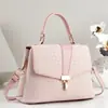 Bolso de hombro para mujer elegante, sencillo, versátil, casual con un toque de alta gama, bolso cruzado para el día a día en color macarrón