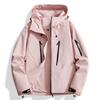 Chaqueta Funcional 3 en 1 para Hombre Estilo Nido de Pájaro para Exteriores, Cortavientos, Impermeable, Ropa de Montañismo con Triple Protección y Logo Termosellado