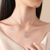 Collar de la suerte Sansheng para mujer, de plata de ley, ligero, de lujo, nicho 2022, nuevo colgante de hoja de ginkgo, regalo de cumpleaños para novia