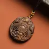 Colgante de Madera de Águila con Diseño de Doble Caballo y Bagua, Tallado Finamente por Ambos Lados, para el Año de Nacimiento, Colgante de Madera de Águila Coleccionable, Artículo de Alto Volumen de Ventas
