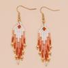 Pendientes largos con borlas degradadas para mujer, estilo bohemio europeo y americano, ideal como regalo de verano para novias, venta al por mayor