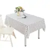 Mantel para Uso en Casa, Impermeable y a Prueba de Aceite, Mantel de Mesa de Comedor Peva a Cuadros, Sin Lavado, Mantel de Picnic para Dormitorio de Estudiantes, Personalización de Fábrica