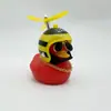 Enfeites de Carro de Pato Quebrando Pato de Natal Andando de Bicicleta Elétrica Decorações de Bicicleta Pato Vermelho Pequeno Interior Pato Amarelo Pequeno